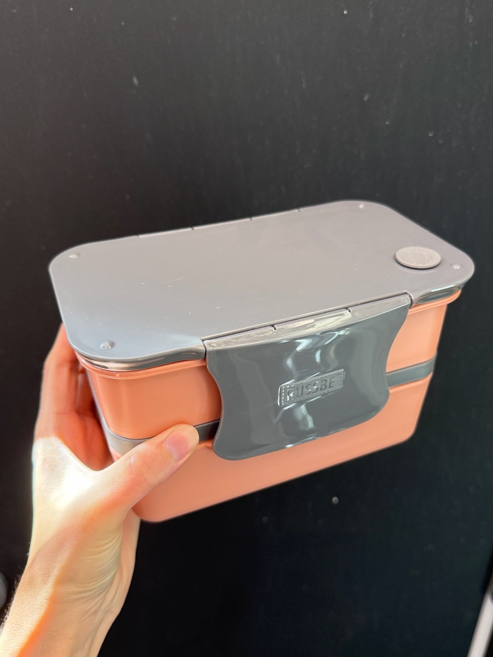 Russbe Bento Lunch Box Pink and Grey
